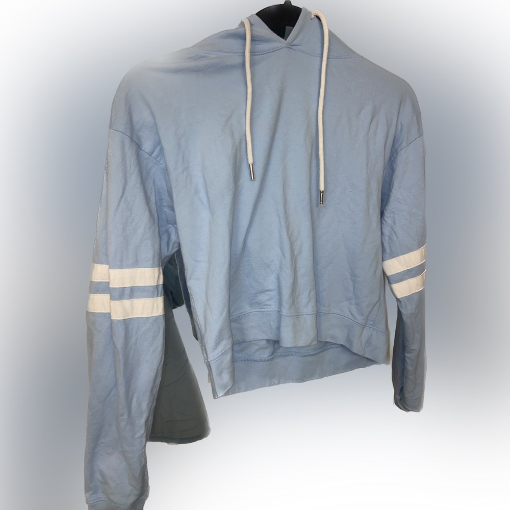 Baby Blue Cropped Hoodie